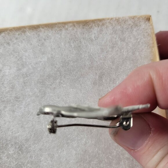 Vintage Silver-Tone Elegant Classic Hummingbird Brooch Pin - Picture 4 of 5